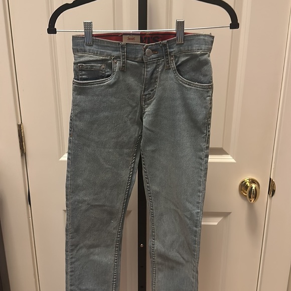 Levi’s 511 Jeans Boys 10 Reg 25x26 Light Wash Adjustable Waist Denim Pants - Picture 2 of 13
